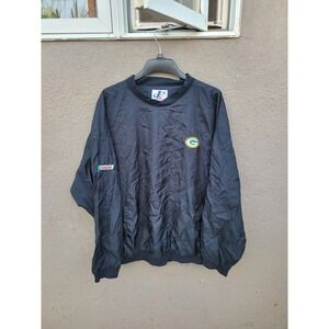 Vintage Green Bay Packers Pullover Windbreaker Size 2XL Logo Athletic